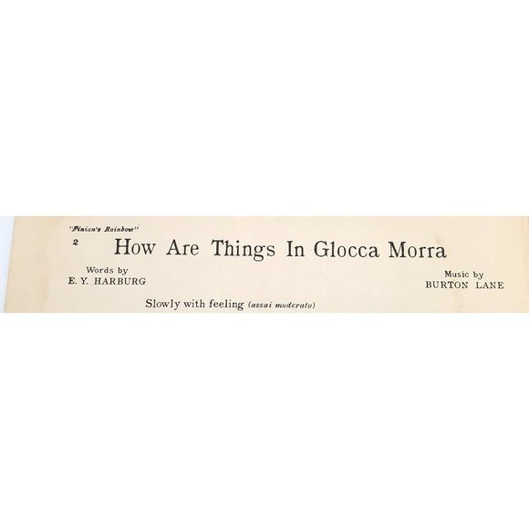 Finian's Rainbow How Are Things In Glocca Morra 1946 Vintage Sheet Music - Picture 2 of 4
